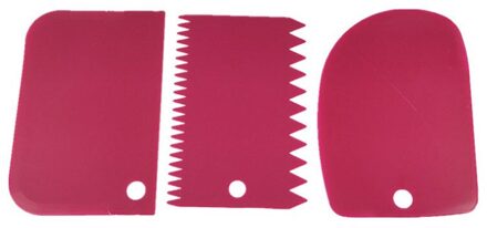 Taart Schraper Plastic Deeg Icing Fondant Schraper Bakken Tools Cake Decorating Keuken Молды Силиконовые Rood