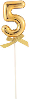 Taart Topper Cijfer 5 Goud Goud - Brons