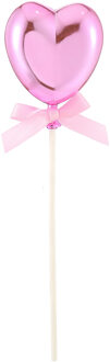 Taart topper Hartje Roze