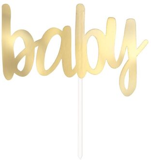 Taarttopper Baby Goud 8 Cm