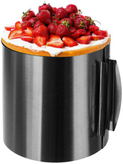 Taartvorm - RVS - zilver - H15 cm - diameter verstelbaar - bakvorm - cakevorm