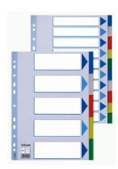 Tabbladen A4 5 tabs karton