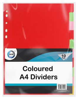 Tabbladen A4 formaat - papier - 10x stuks - met 11 ringgaatjes