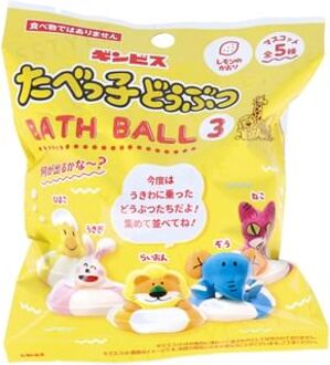 Tabekko Animal 3 Lemon Bath Ball 75g - Random Style