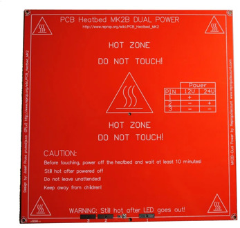 Table heater for 3D printer heatbed mk2b