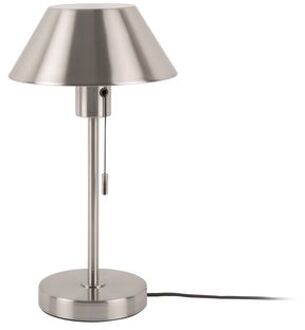 Table lamp Office Retro metal brushed nickel plated Zilver