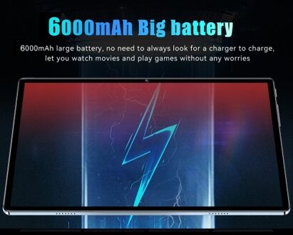 Tablet 6GB+128GB 10.1 inch 1960*1080 High-Clear Android13 4G Calling 8-Core MT6797 Processor 128GB Expandable Memory BT4.2 6000mAh Battery Long Standby Time with Tablet Case