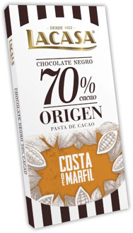 Tablet 70% cocoa origin Ivory Coast · 90g.