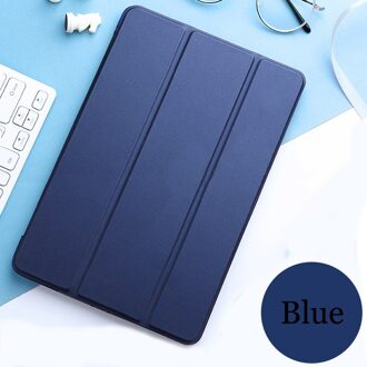 Tablet Case Voor Samsung Galaxy Tab Een 8.0 "S Pen Smart Sleep Wake Beschermende Solid Shell Drievoudige pu Leer Voor P200 P205 marine