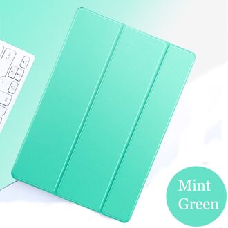 Tablet Geval Voor Huawei Mediapad M2 8.0 Smart Sleep Wake Beschermende Solid Shell Drievoudige Business Pu Leer voor M2-801L munt groen