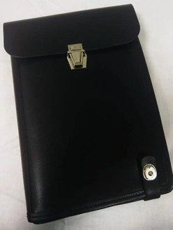 Tablet Officer Black genuine leather