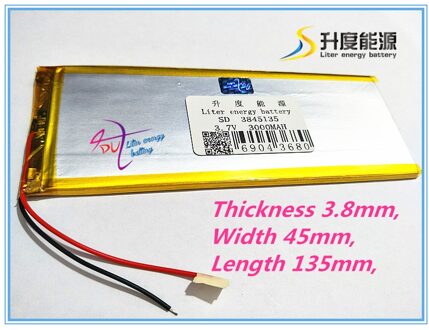 Tablet Pc Batterij Grote Capaciteit Batterij Lithium Tablet Polymeer Batterij 3845135 3000Mah Gps 3.7V