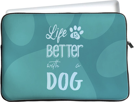 Tablet Sleeve geschikt voor iPad Mini 2022 (6th Gen) - Life Is Better With a Dog Wit