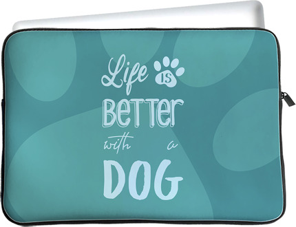 Tablet Sleeve geschikt voor Samsung Galaxy Tab A8 - Life Is Better With a Dog Wit