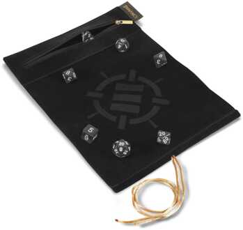 Tabletop Roll on a Scroll Bag with Dice Black