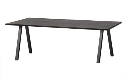 Tablo Tafel met 2-stand Poot - Eiken|Metaal - Zwart - 75x160x90