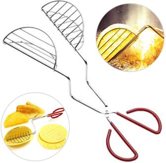 Taco Shell Maker Druk Tortilla Friteuse Tang Plated Staal Keuken Gereedschap