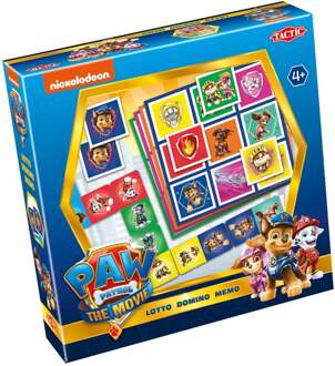 Tactic Klassieke Spellen Paw Patrol The Movie 3-in-1 : Memo - Lotto - Domino Multikleur