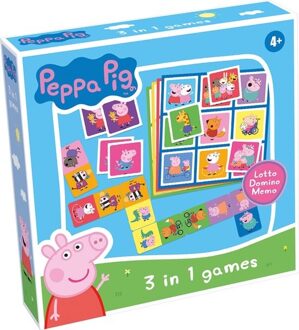 Tactic Peppa Pig 3-in-1 (Memo, Lotto en Domino)