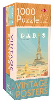Tactic Vintage Cities - Paris Poster Puzzel (1000 stukjes)