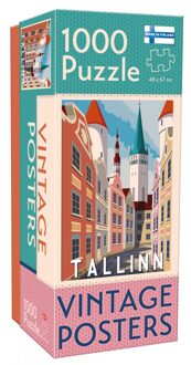 Tactic Vintage Cities - Tallinn Poster Puzzel (1000 stukjes)