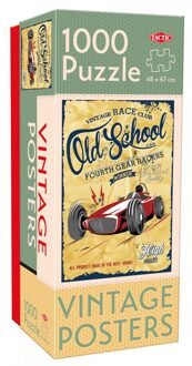 Tactic Vintage - Old School Gear Racers Poster Puzzel (1000 stukjes)