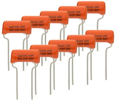 TAD V221225P/10 Sprague Orange Drop 225P capacitor 0.022uF, 10-pack