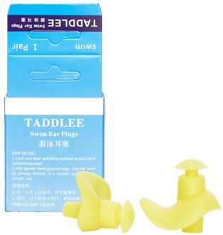 Taddlee Zwemmen Oordopjes Siliconen Waterdichte Oordopjes Voor Douchen Volwassen geel
