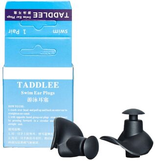 Taddlee Zwemmen Oordopjes Siliconen Waterdichte Oordopjes Voor Douchen Volwassen zwart