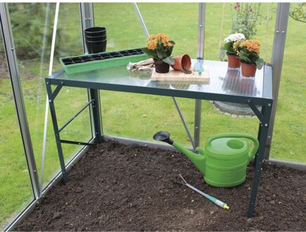 Tafel Aluminium Smaragd Met Polycarbonaat (pc) Beglazing 16mm 121x54x76cm