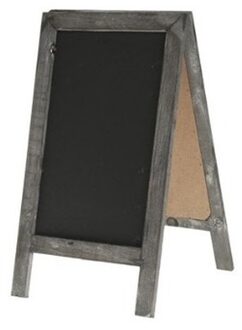 Tafel model krijtbord/klapbord van hout 18 x 32 cm