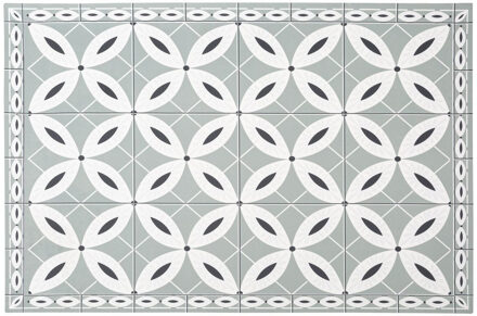 Tafel placemat mozaiek print - grijs - vinyl - 45 x 30 cm - Onderleggers