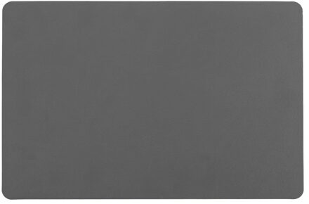 tafel placemat - PU-leer - grijs - 45 x 30 cm