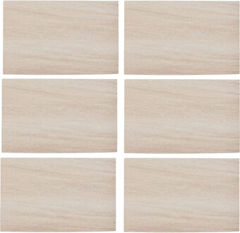 tafel placemats - 12x - Natuursteen look - beige - 45 x 30 cm - Tafel onderleggers