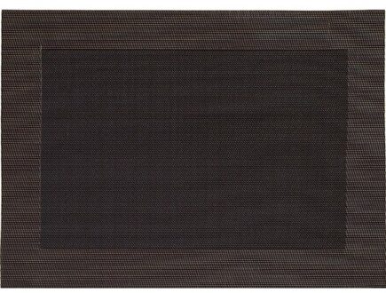 Tafel Placemats - 1x stuks - bruin - gevlochten - 45 x 30 cm - onderleggers