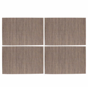 Tafel Placemats jute lichtgrijs - 8x - geweven/gevlochten - 45 x 30 cm - Onderleggers - Tafel dekken