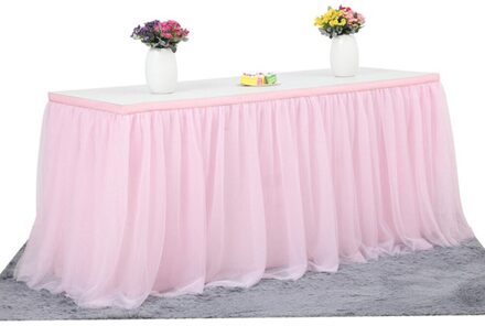 Tafel Rok Handgemaakte Tulle Tafelkleed Voor Feest Bruiloft Home Decoratie Verjaardagsfeestje/Baby Shower Chiffon Gaas Bruidssluier P