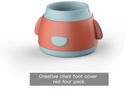 Tafel Voet Cover Siliconen Antislip Tafel En Stoel Voet Beschermkap Creatieve Ronde Tafel Voet Meubels cups rood