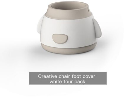 Tafel Voet Cover Siliconen Antislip Tafel En Stoel Voet Beschermkap Creatieve Ronde Tafel Voet Meubels cups wit