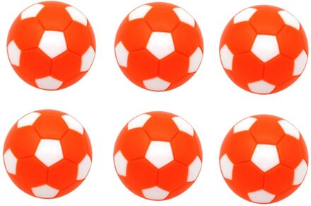 Tafel Voetbal Foosballs Vervanging Mini Voetbal Ballen (6 Pack) -Duurzaam & Langdurige-6 Kleuren Optioneel oranje