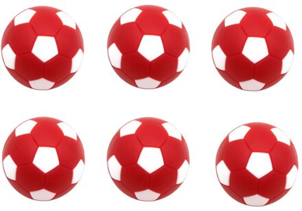 Tafel Voetbal Foosballs Vervanging Mini Voetbal Ballen (6 Pack) -Duurzaam & Langdurige-6 Kleuren Optioneel rood