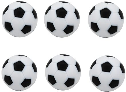 Tafel Voetbal Foosballs Vervanging Mini Voetbal Ballen (6 Pack) -Duurzaam & Langdurige-6 Kleuren Optioneel zwart