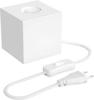 Tafelarmatuur E27 Met Schakelaar Max. 1x40w, 1,8m Snoer Mat Wit