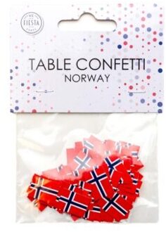 Tafelconfetti Noorse Vlag(150st) Multikleur - Print
