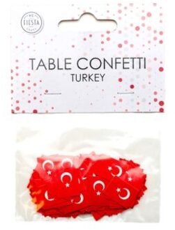tafelconfetti Turkse Vlag (150st) Multikleur - Print