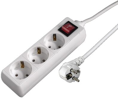 Tafelcontactdoos - 3-voudig - schakelaar - met 1,4 meter snoer - stekkerdoos