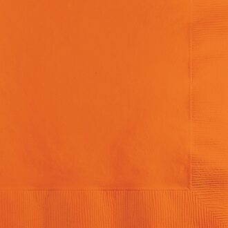Tafeldecoratie oranje servetten 40 stuks
