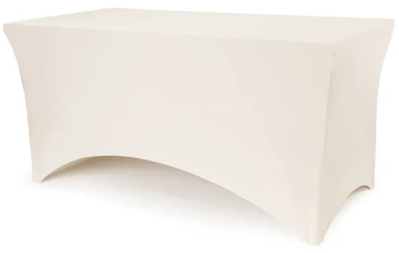 Tafelhoes Cappuccino Stretch Spandex 183x76x74cm Geel - Beige - Creme
