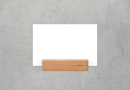 Tafelkaartjes in houten houder - Set van 12