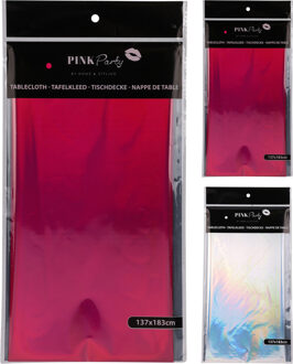 Tafelkleed 137x183cm Pink party verschillende